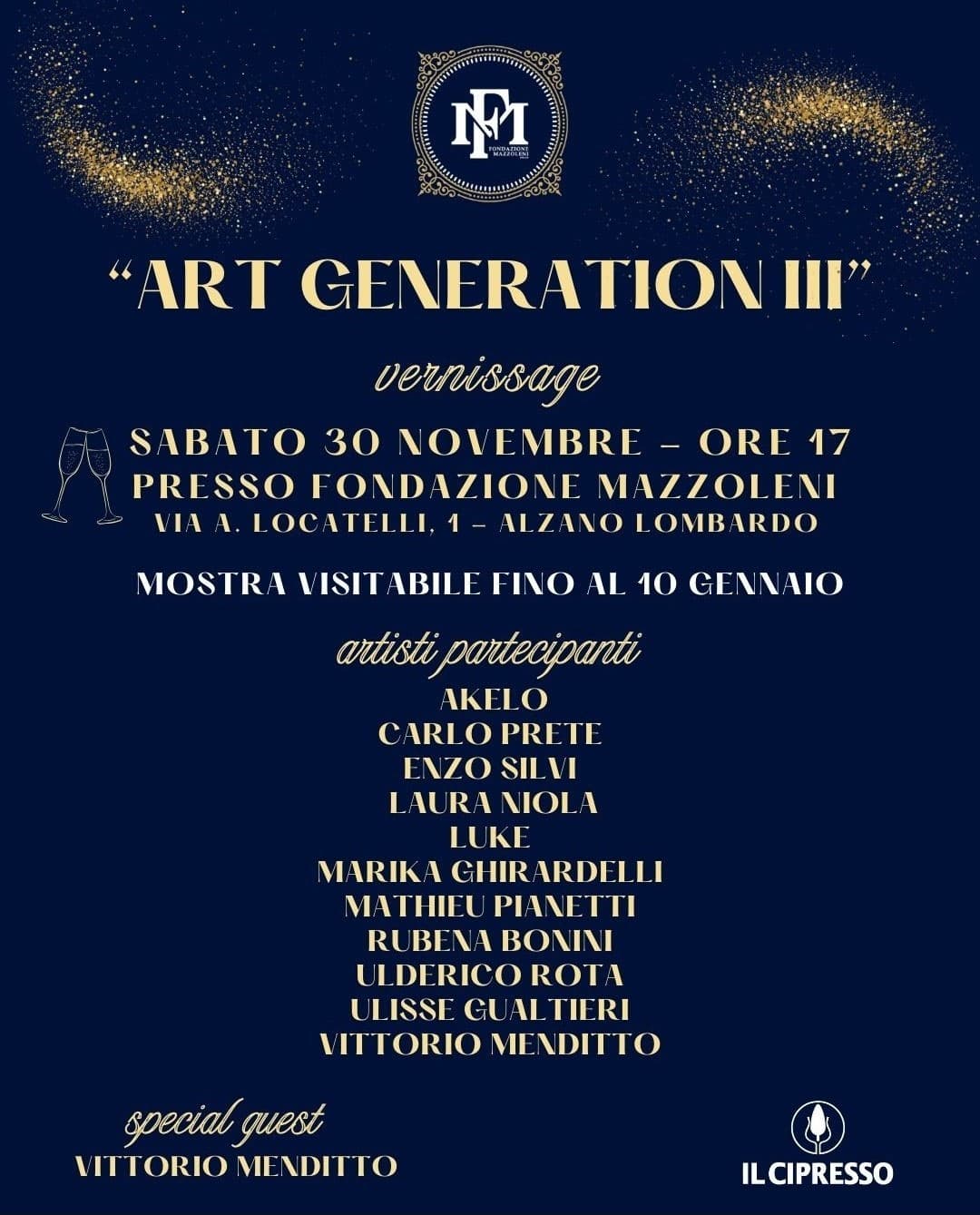 Locandina della mostra Art Generation III, Fondazione Mazzoleni, Alzano Lombardo (BG)